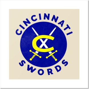 Classic Cincinnati Swords Hockey Posters and Art